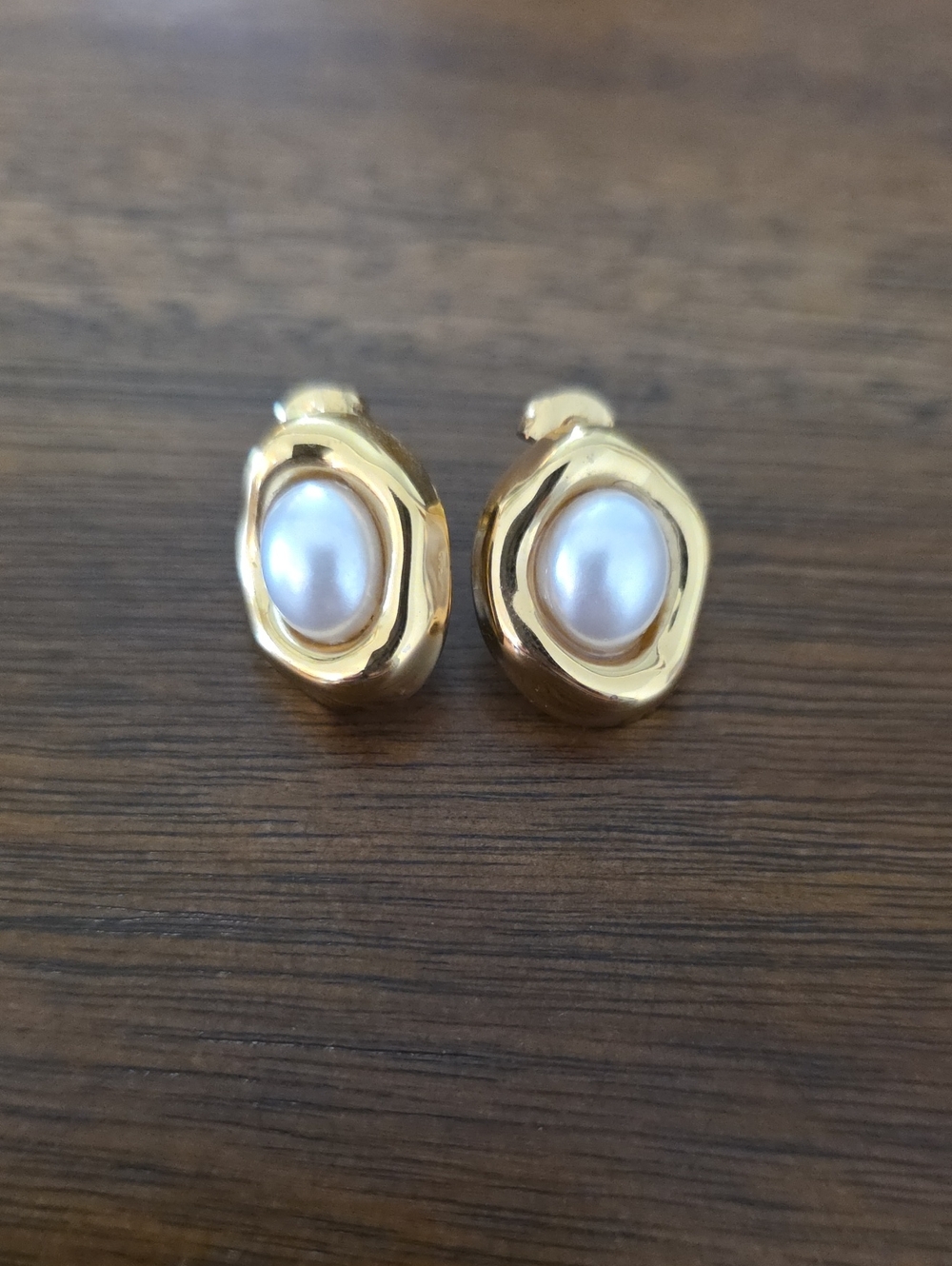 Mayamar Waterproof 24kt Dipped Pearl Earrings for Women
